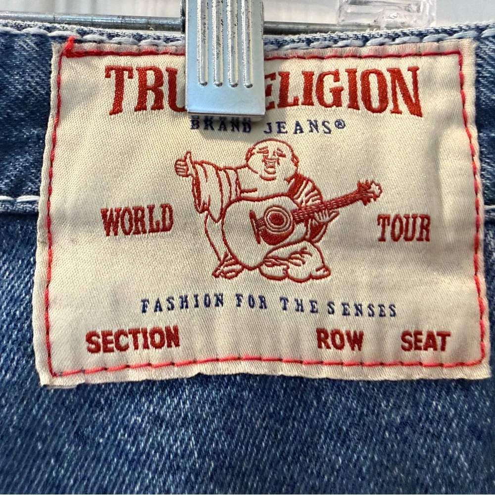 True‎ Religion Baggy Big T Cargo Jeans Zip Knees 38 Pockets